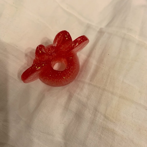 Minnie Mouse Straw Topper - Pink Glitter - Picture 2 of 2